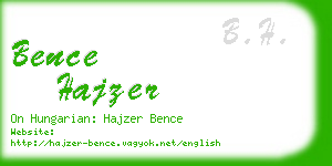 bence hajzer business card